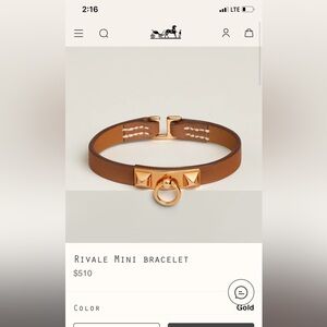 Hermes Rivale leather Bracelet